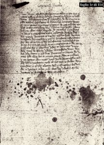 Un documento del 1359 su Corgnenta Vecchia, il castello che si ergeva tra Canepina e Soriano, in località Pian di San Pietro