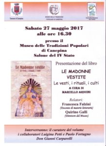 La locandina del convegno sulle Madonne Vestite